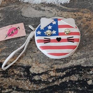 Betsy Johnson cat wristlet